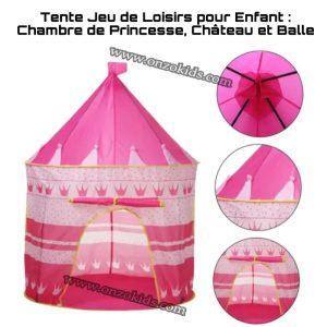 Tente Jeu et de Loisirs pour Enfant, Chambre de Princesse, Château, Balle