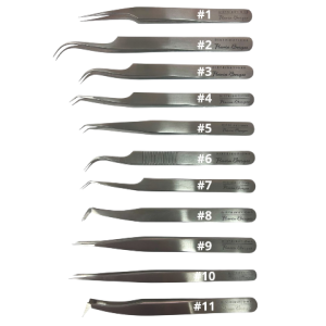 Pince pour extensions de cils inoxydable