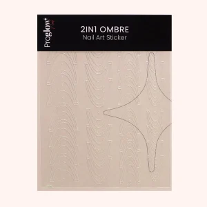 2in1 Ombre Nail Art Sticker - French Long