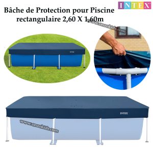 Bâche, Couverture Piscine rectangulaire 260 x 160 Cm – Intex