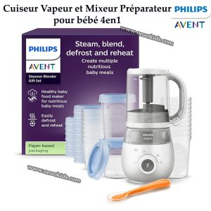 Cuiseur Vapeur et Mixeur Préparateur pour bébé 4en1 – Avent Philips