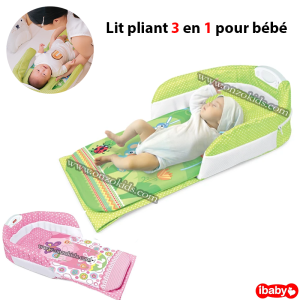 Lit pliant 3 en 1 pour bébé  – Ibaby
