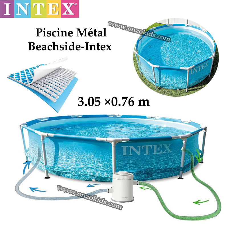 Piscine Métal Beachside 3.05×0.76 m- Intex – Image 2