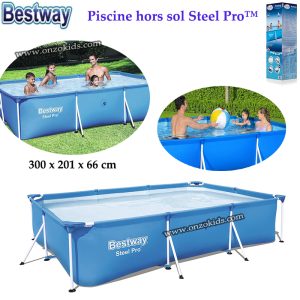 Piscine hors sol Steel Pro™ 300 x 201 x 66 cm – Bestway