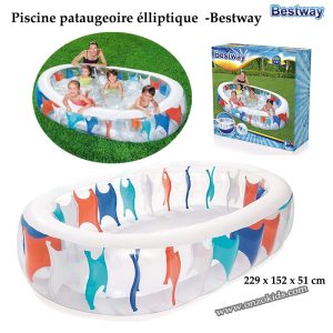 Piscine pataugeoire élliptique 229 x 152 x 51 cm -Bestway
