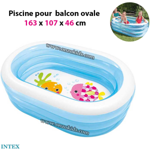 Piscine pour balcon ovale 163 x 107 x 46 cm – Intex