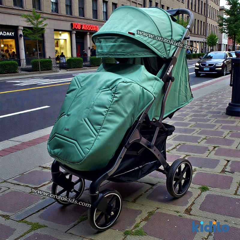 Poussette compacte valise avec Cache Pied de luxe – Kidilo – Image 8
