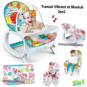 Transat vibrante musicale 2 en 1  pour bébé | Baby Gaté