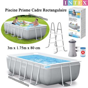 Piscine Prisme Cadre Rectangulaire  300cm X 175cm X 80cm  | INTEX