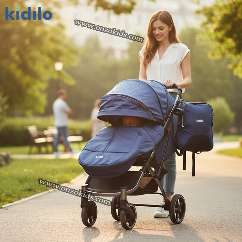 Poussette Taurus avec cache pieds et sac a dos-Kidilo – Image 8